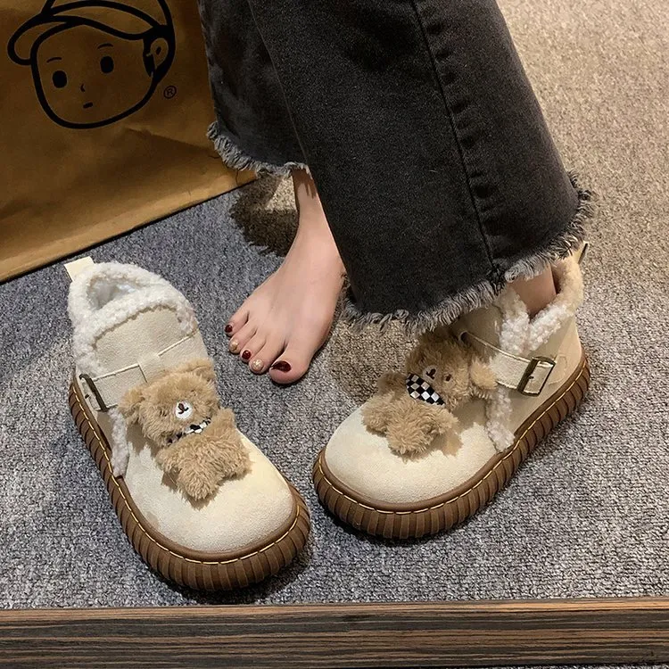Yamada Hyakuju Women's Home Slippers Ecru Brown-1