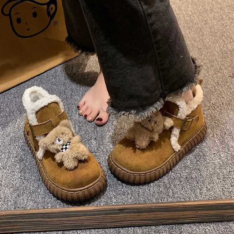 Yamada Hyakuju Women's Home Slippers Ecru Brown-6