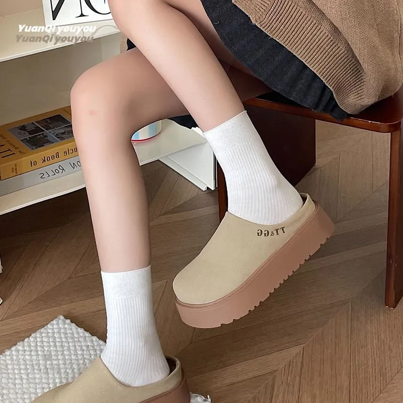 Yamada Hyakuju Women's Home Slippers Beige Brown-1