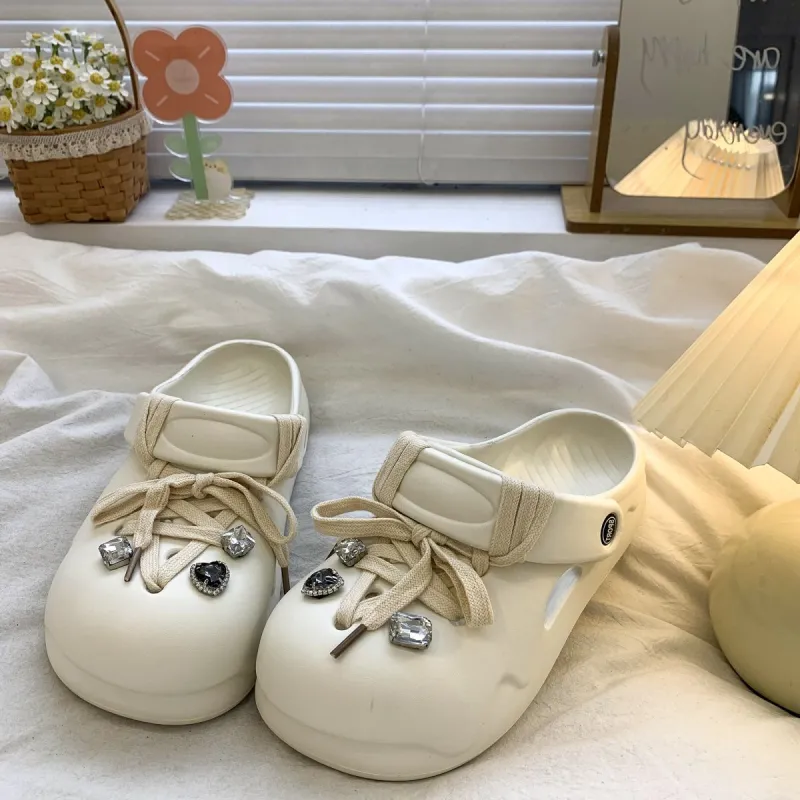 Yamada Hyakuju Home Slippers Black, White-3