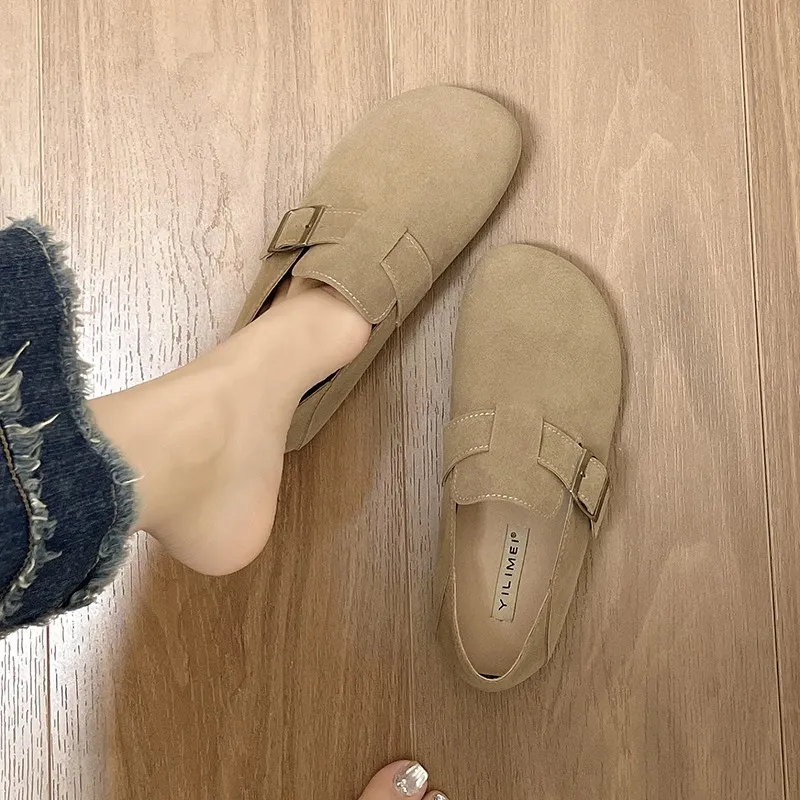 Yamada Hyakuju Home Slippers Brown Khaki-5