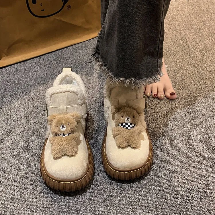 Yamada Hyakuju Women's Home Slippers Ecru Brown-2