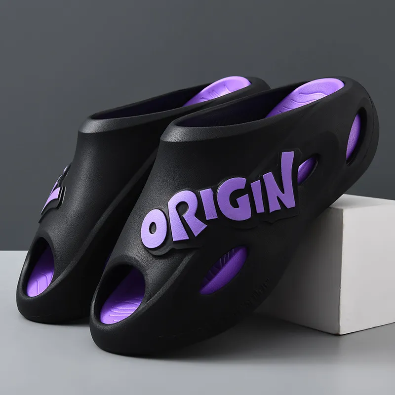 Yamada Hyakuju Slippers White Black, Black, Black Purple, Ecru Orange-11