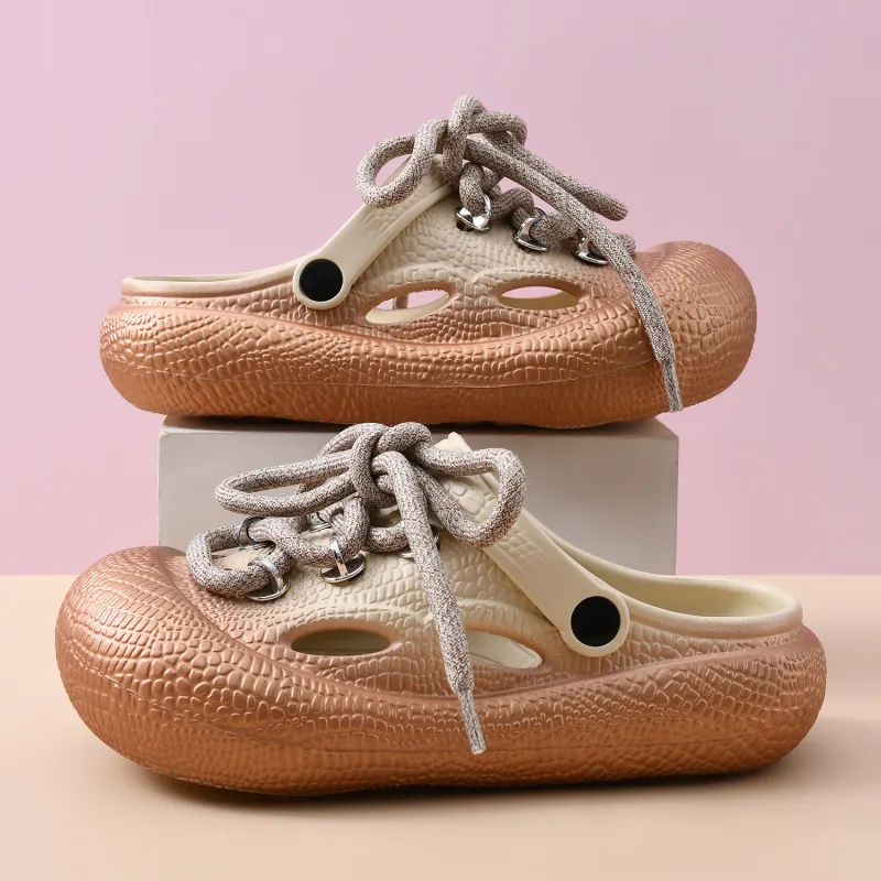 Yamada Hyakuju Slippers Black Silver, Khaki Gold-1