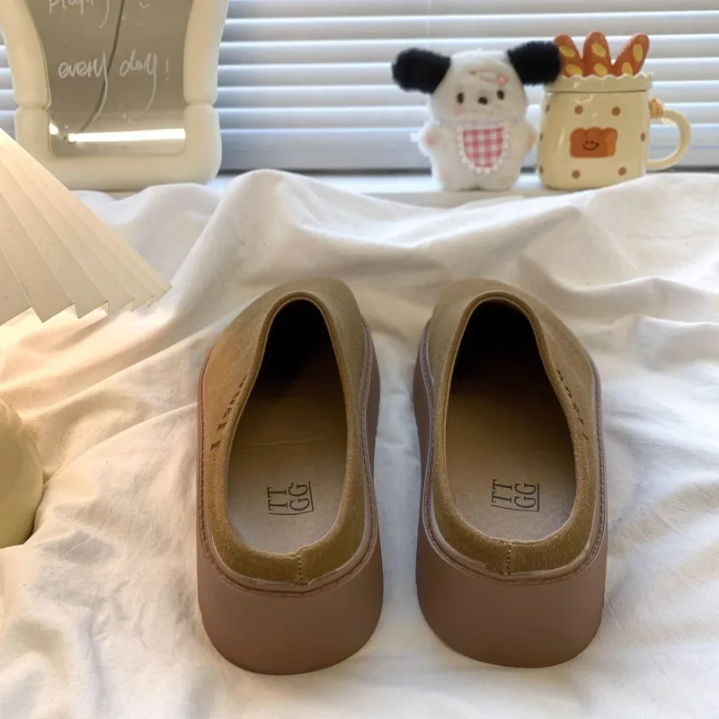 Yamada Hyakuju Women's Home Slippers Beige Brown-9