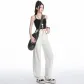 White Extended Length Pants
