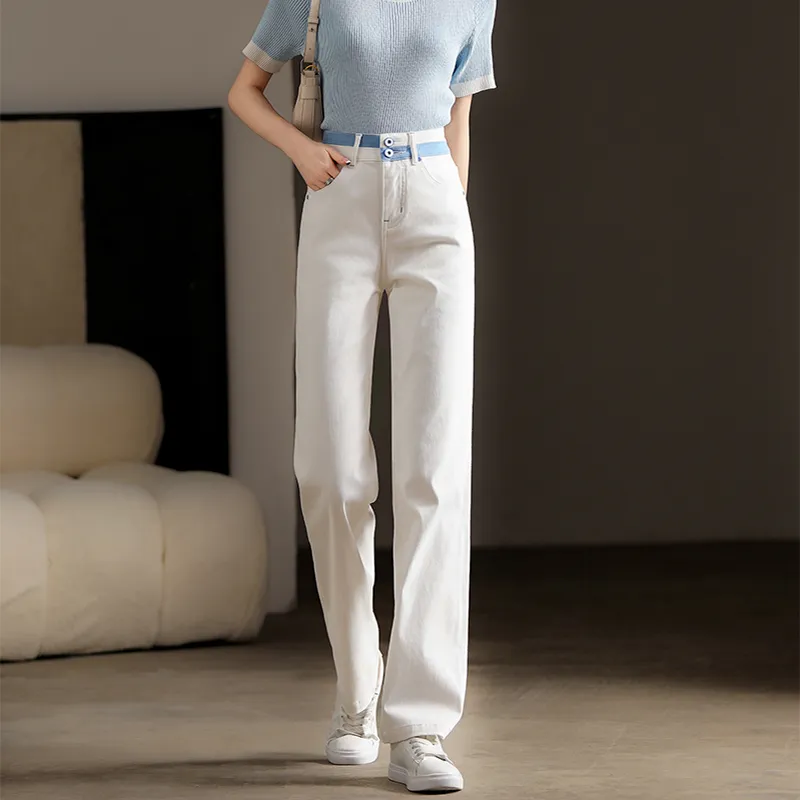 MPOX Jeans Women's White Blue-3