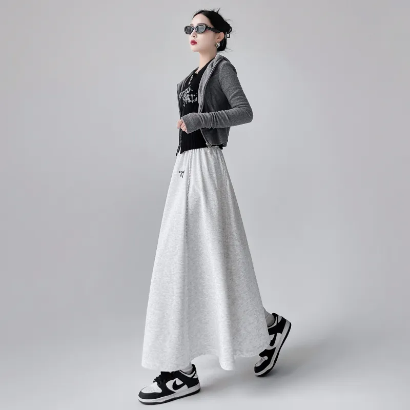 MPOX Casual Long Skirts Women's-2
