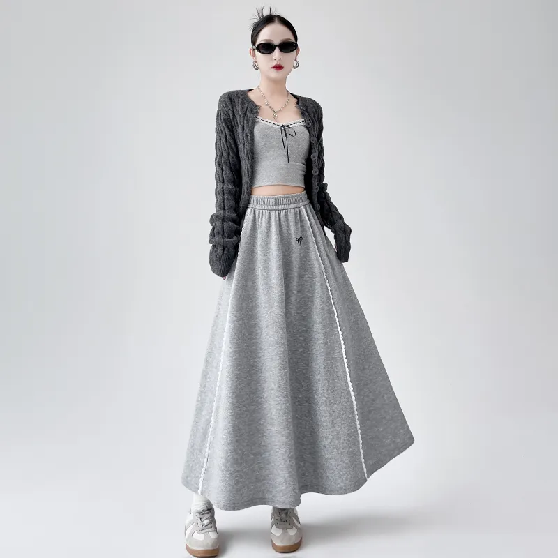 MPOX Casual Long Skirts Women's-4