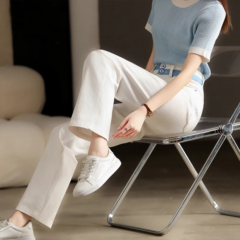MPOX Jeans Women's White Blue-4