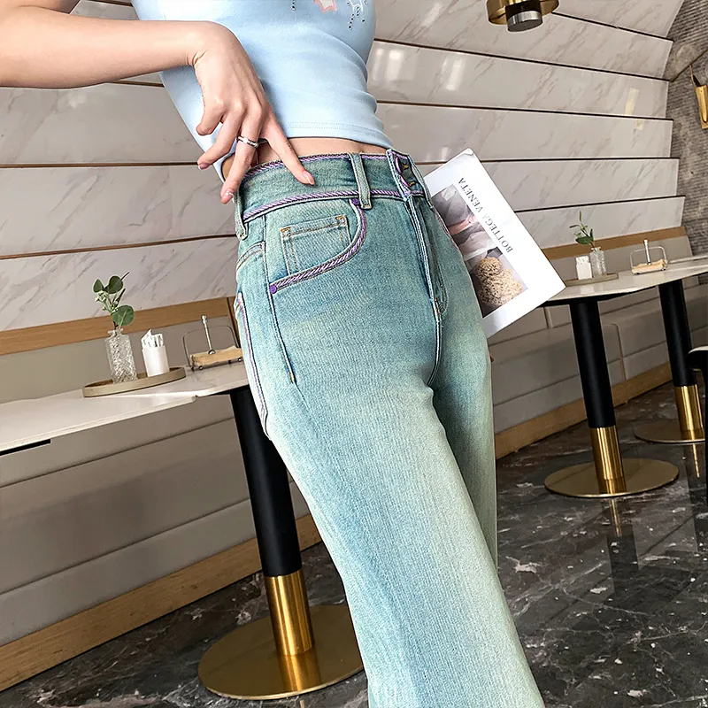 MPOX Jeans Women's Light Green-4