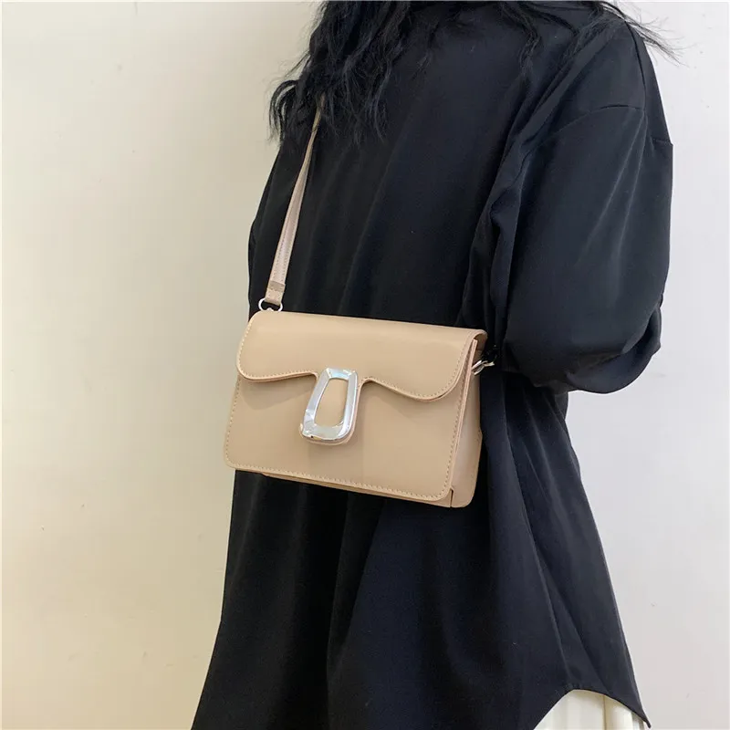 ROUNDOT Pu Crossbody Bag Shoulder Bag Regular Women's White Black/Khaki/Rose Red/Brown-18