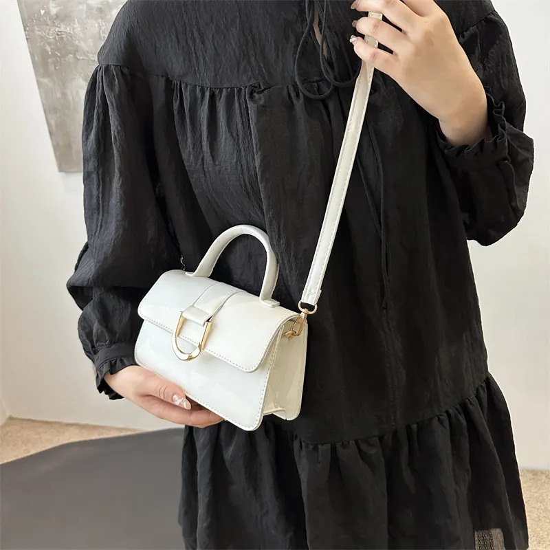 ROUNDOT Crossbody One Shoulder Handbags PU Women's White/Silver/Black/Khaki/Brown-2