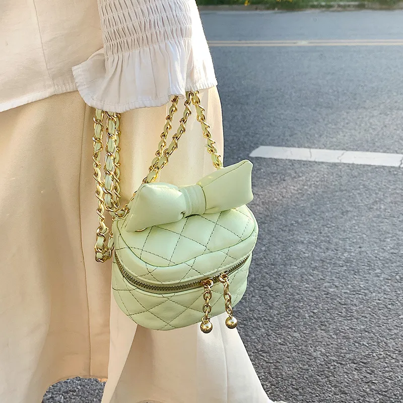 ROUNDOT PU Crossbody Bag Regular Women's White/Black/Pink/Yellow/Green-30