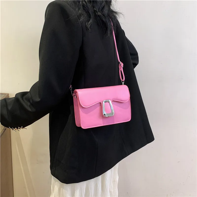 ROUNDOT Pu Crossbody Bag Shoulder Bag Regular Women's White Black/Khaki/Rose Red/Brown-30