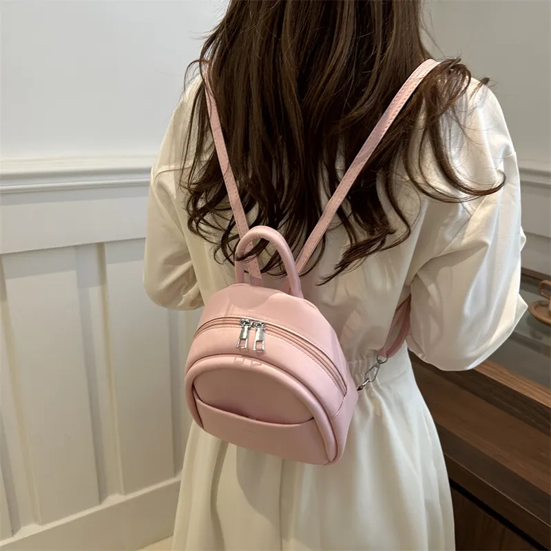 ROUNDOT PU Backpacks Backpack Women's White/Silver/Black/Pink/Yellow-24