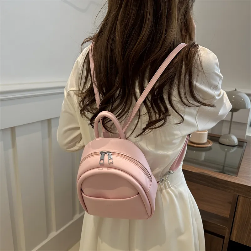 ROUNDOT PU Backpacks Backpack Women's White/Silver/Black/Pink/Yellow-26