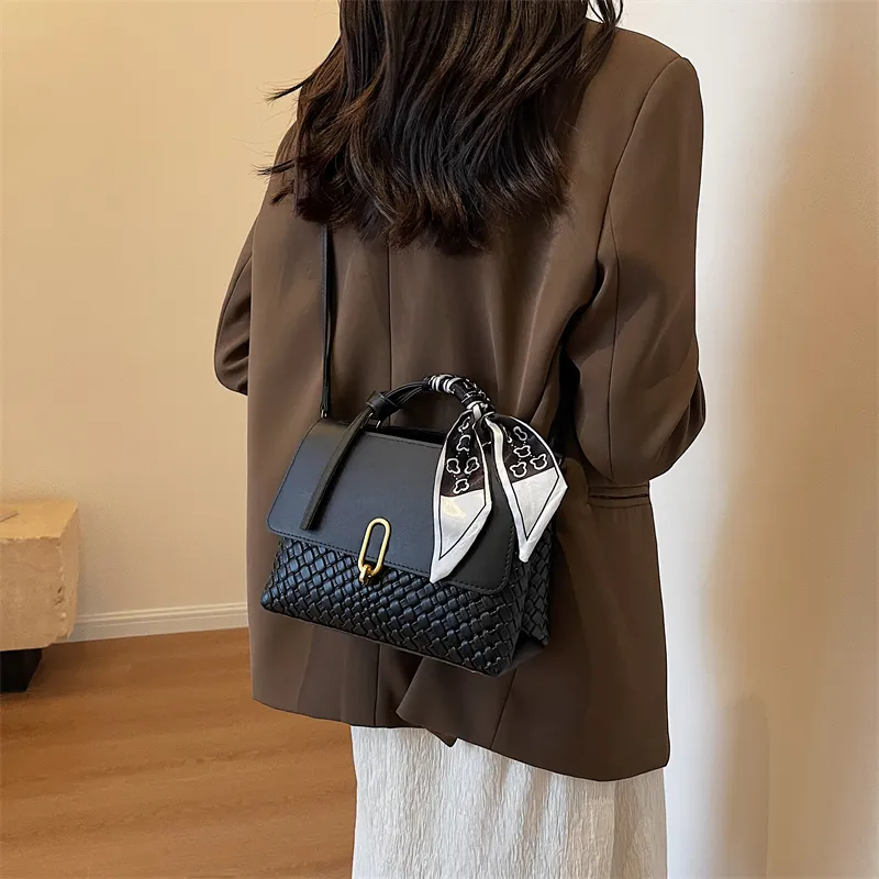 ROUNDOT PU Crossbody Bags Shoulder Bags Women's Coffee & Green/Brown & White/Black/Coffee-16