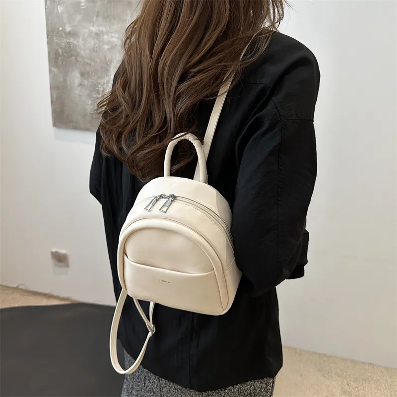 ROUNDOT PU Backpacks Backpack Women's White/Silver/Black/Pink/Yellow-3