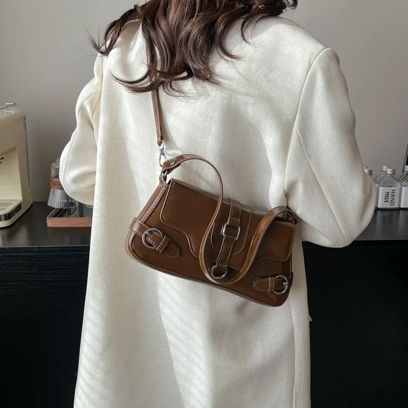 ROUNDOT PU Handbag Shoulder Bag Crossbody Bag Regular Women's White/Black/Red/Pink/Brown-33