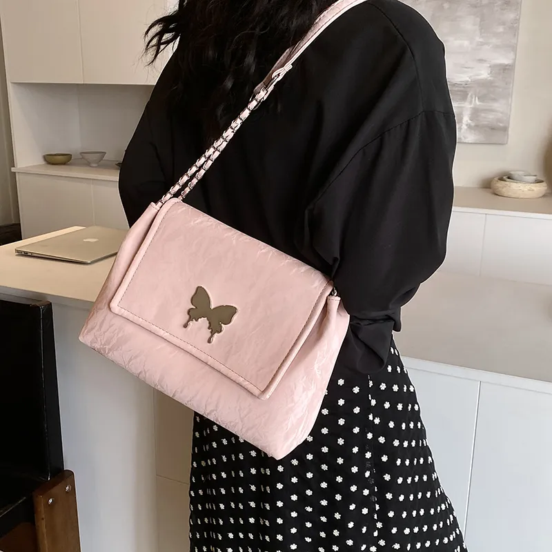 ROUNDOT PU Tote Bag Shoulder Bag Regular Women's White/Black/Silver/Pink/Green-32