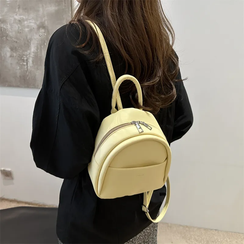 ROUNDOT PU Backpacks Backpack Women's White/Silver/Black/Pink/Yellow-34