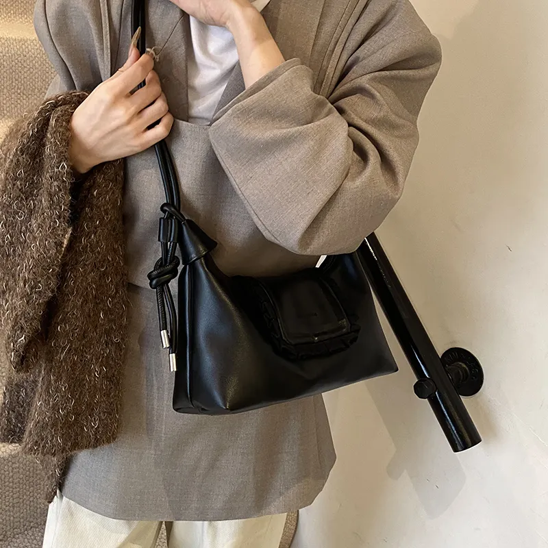 ROUNDOT PU Crossbody Bag Women's Black/Khaki/Coffee-6