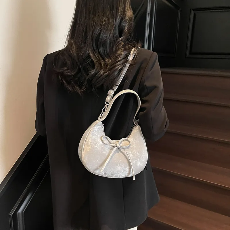 ROUNDOT PU Crossbody One Shoulder Handbags Regular Women's White/Silver/Black/Blue/Pink-13