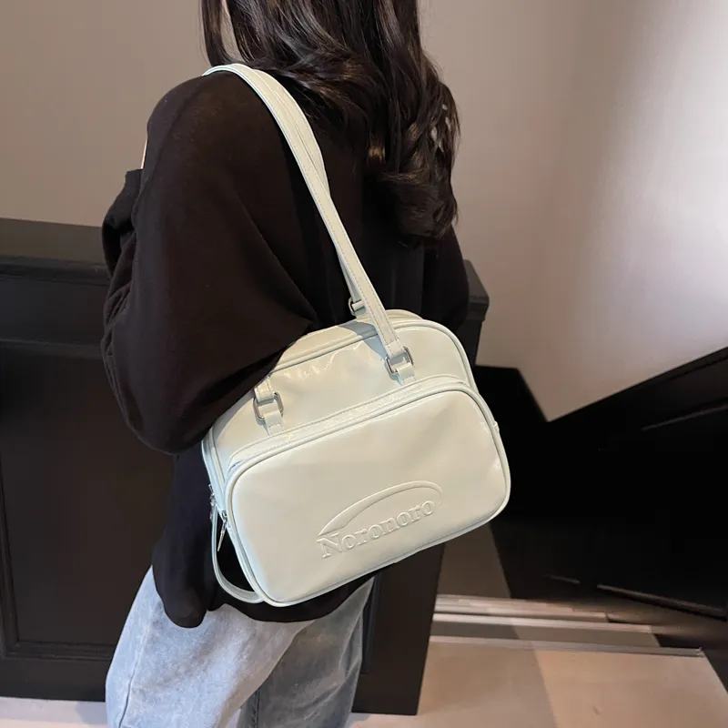 ROUNDOT PU Shoulder Bag Backpack Women's White/Black/Blue/Pink-1