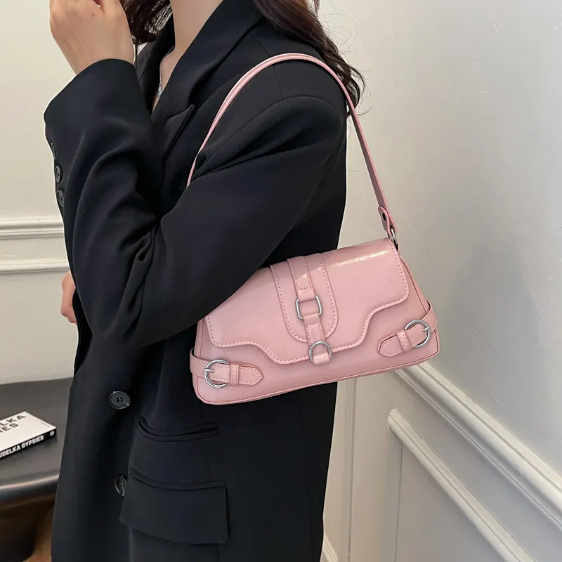 ROUNDOT PU Handbag Shoulder Bag Crossbody Bag Regular Women's White/Black/Red/Pink/Brown-27