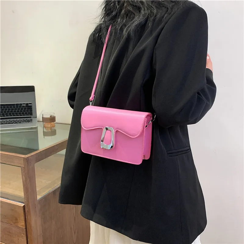 ROUNDOT Pu Crossbody Bag Shoulder Bag Regular Women's White Black/Khaki/Rose Red/Brown-31