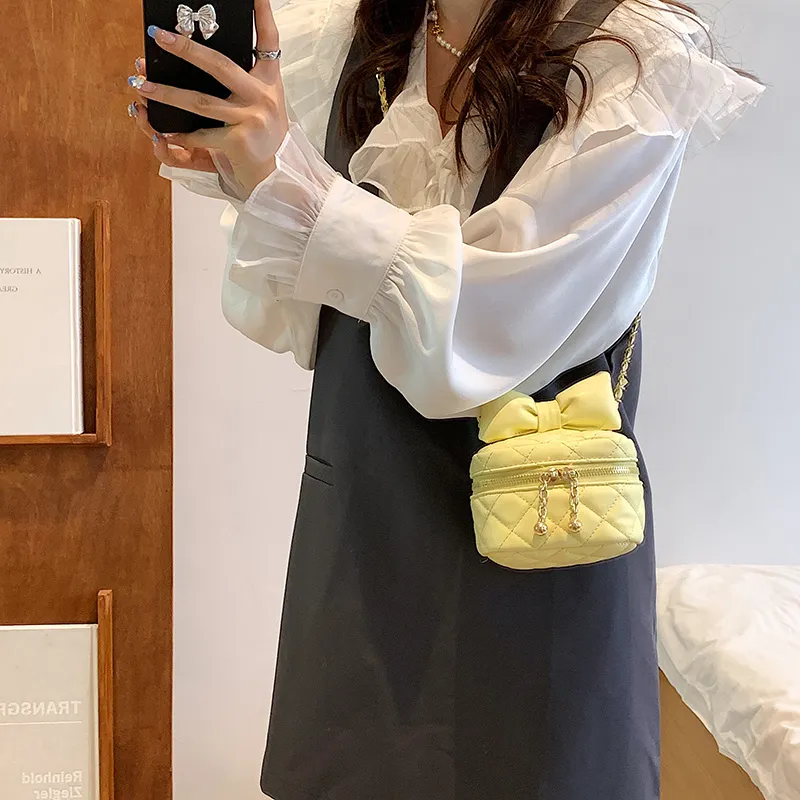 ROUNDOT PU Crossbody Bag Regular Women's White/Black/Pink/Yellow/Green-27