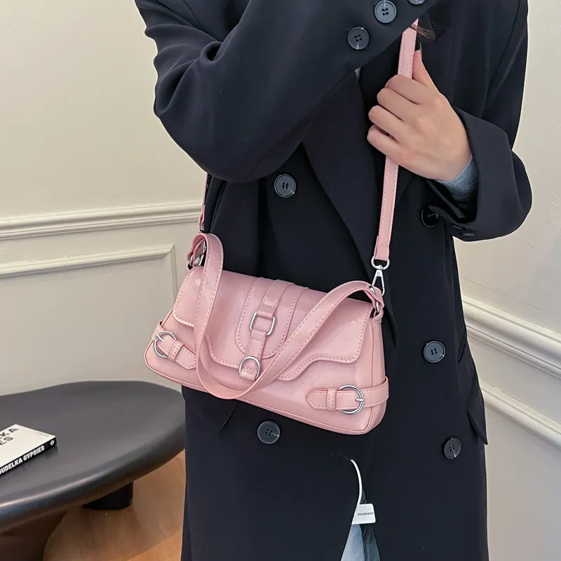 ROUNDOT PU Handbag Shoulder Bag Crossbody Bag Regular Women's White/Black/Red/Pink/Brown-22