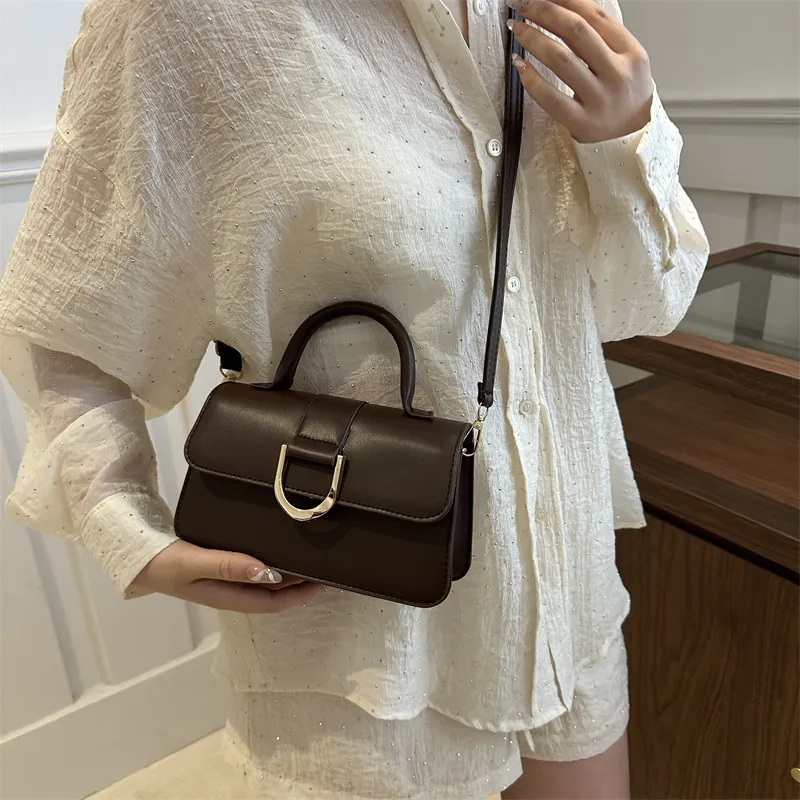 ROUNDOT Crossbody One Shoulder Handbags PU Women's White/Silver/Black/Khaki/Brown-33