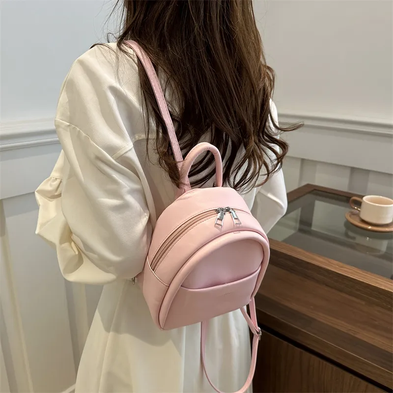 ROUNDOT PU Backpacks Backpack Women's White/Silver/Black/Pink/Yellow-27