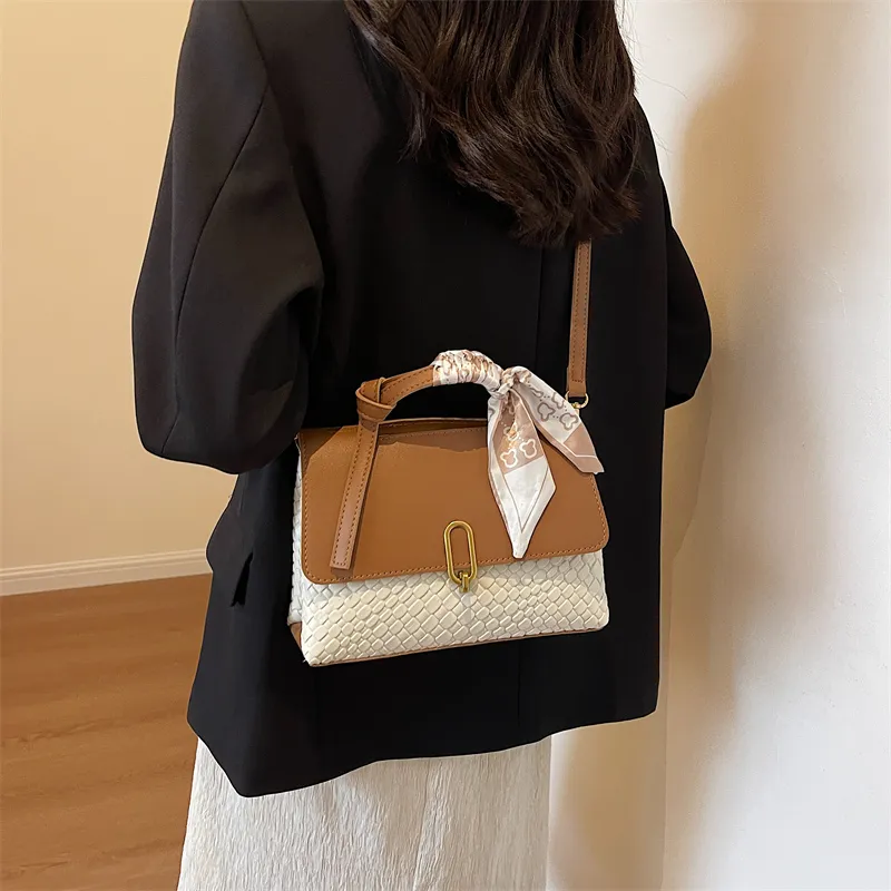 ROUNDOT PU Crossbody Bags Shoulder Bags Women's Coffee & Green/Brown & White/Black/Coffee-11