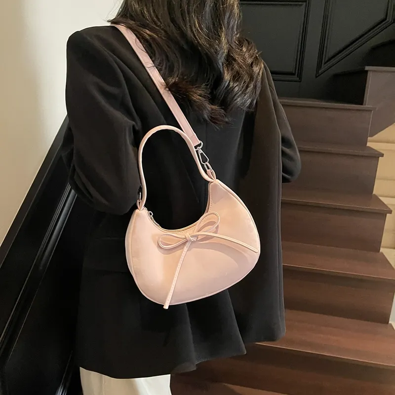 ROUNDOT PU Crossbody One Shoulder Handbags Regular Women's White/Silver/Black/Blue/Pink-32