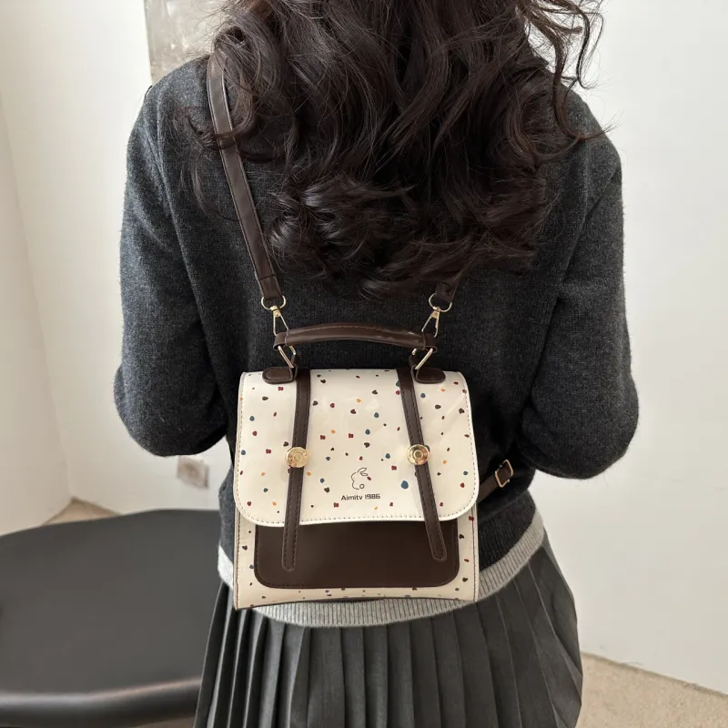 ROUNDOT PU Backpack Women's White-2