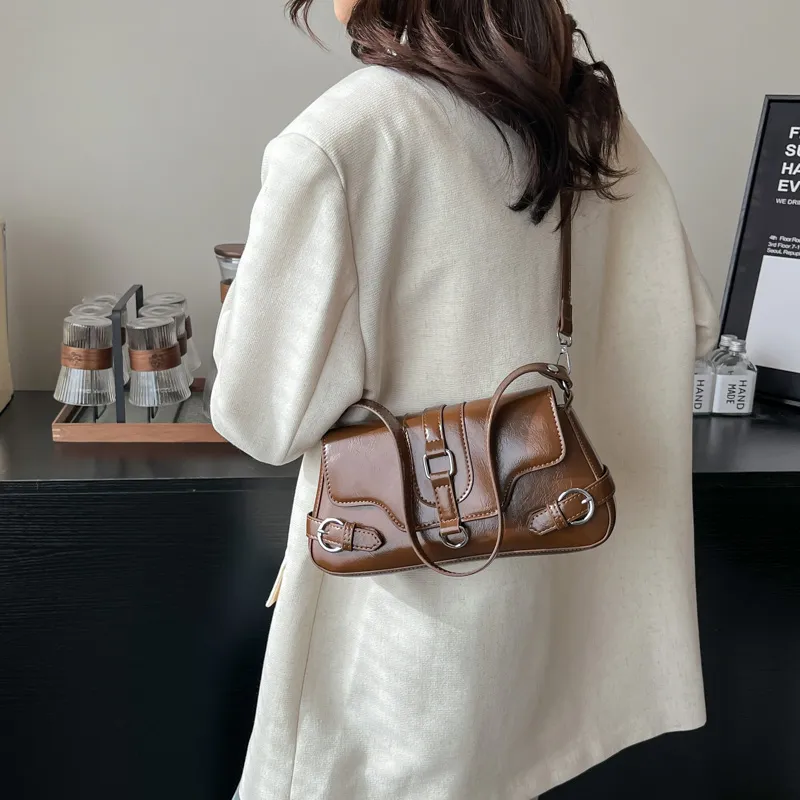 ROUNDOT PU Handbag Shoulder Bag Crossbody Bag Regular Women's White/Black/Red/Pink/Brown-30