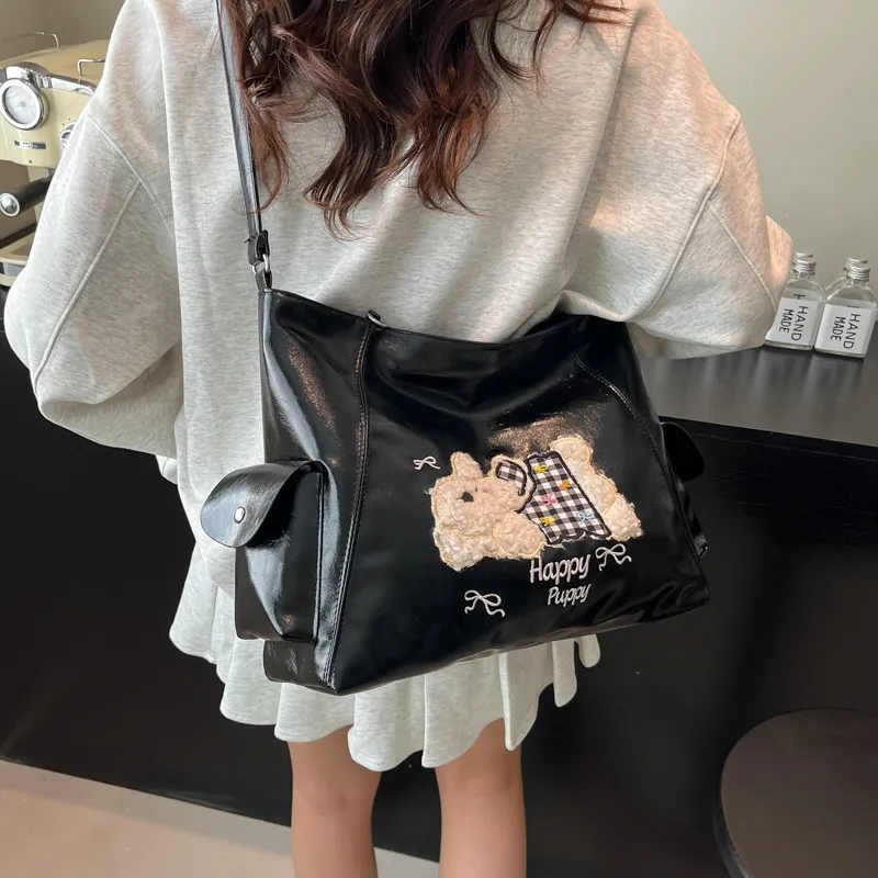 ROUNDOT PU Crossbody Bag Tote Regular Women's White/Black/Blue/Pink-12