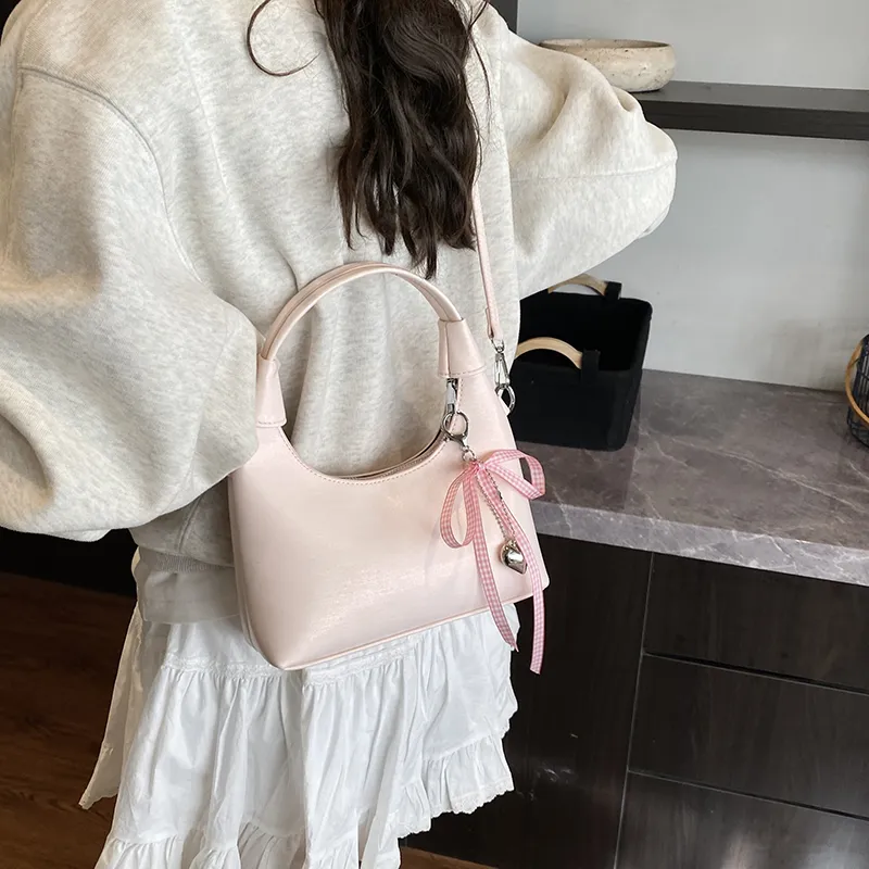 ROUNDOT PU Crossbody One Shoulder Handbags Regular Women's White/Silver/Black/Blue/Pink-33