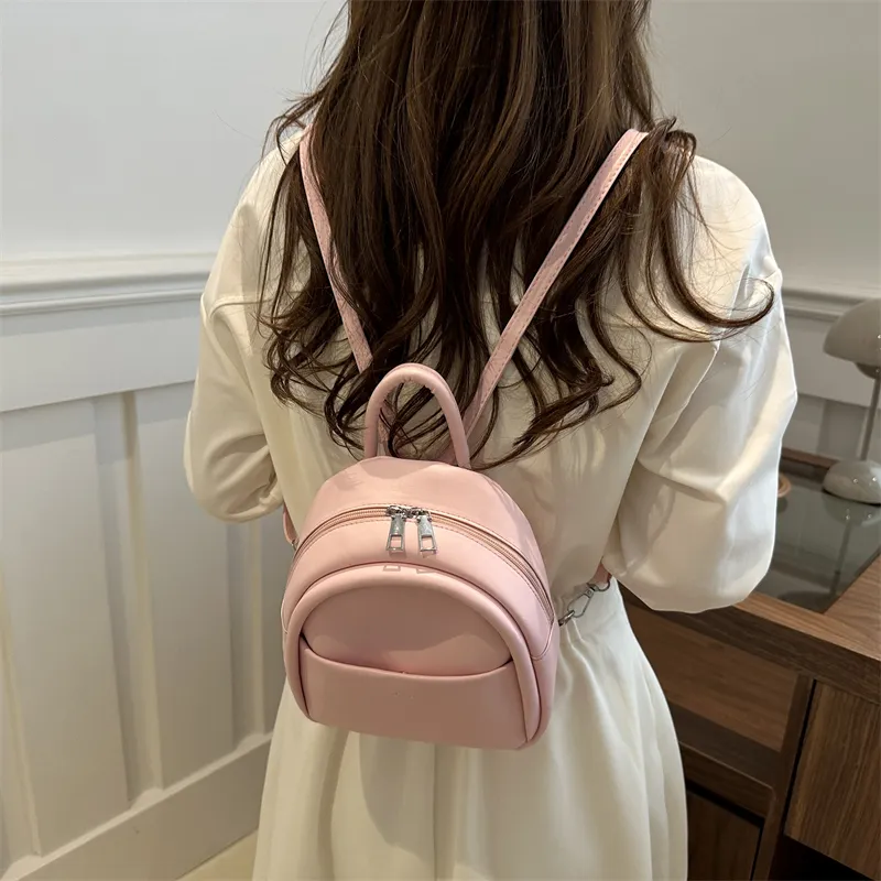 ROUNDOT PU Backpacks Backpack Women's White/Silver/Black/Pink/Yellow-25