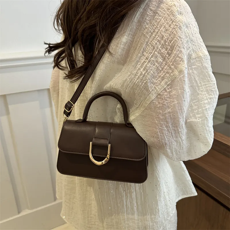 ROUNDOT Crossbody One Shoulder Handbags PU Women's White/Silver/Black/Khaki/Brown-30