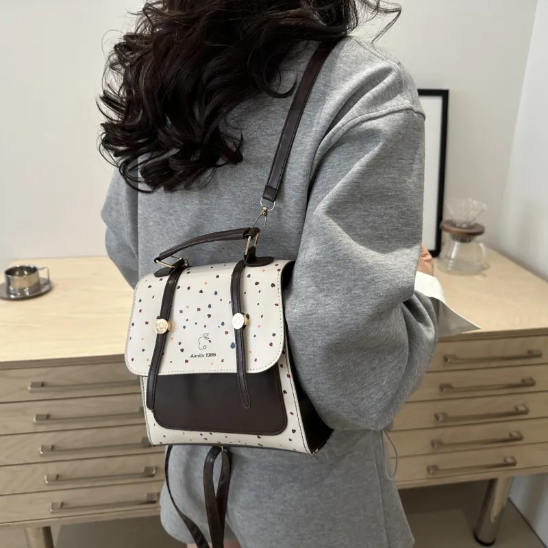 ROUNDOT PU Backpack Women's White-5
