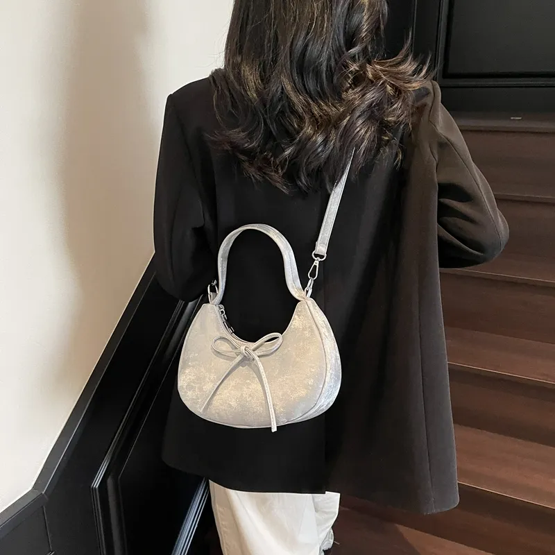 ROUNDOT PU Crossbody One Shoulder Handbags Regular Women's White/Silver/Black/Blue/Pink-11