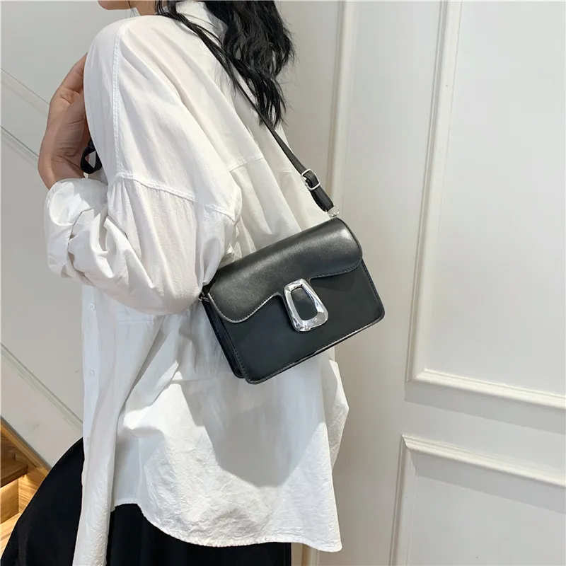 ROUNDOT Pu Crossbody Bag Shoulder Bag Regular Women's White Black/Khaki/Rose Red/Brown-11