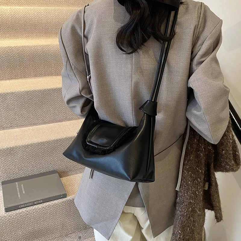 ROUNDOT PU Crossbody Bag Women's Black/Khaki/Coffee-7