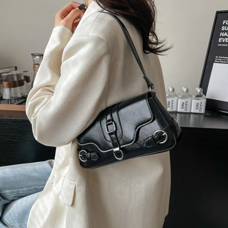ROUNDOT PU Handbag Shoulder Bag Crossbody Bag Regular Women's White/Black/Red/Pink/Brown-8