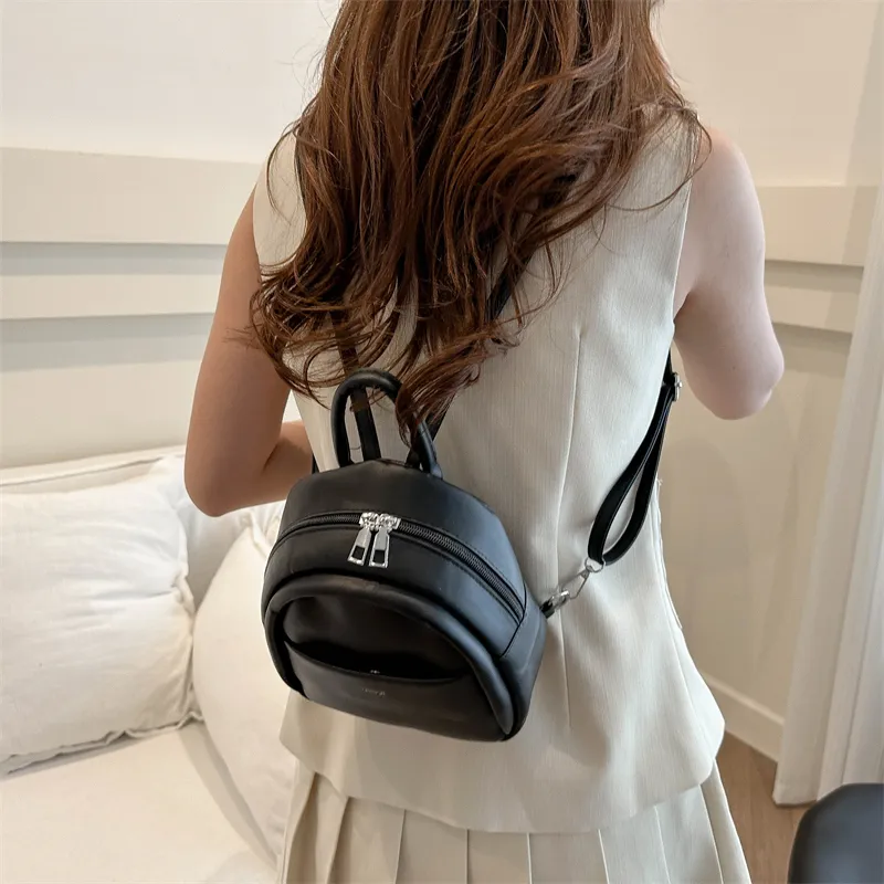 ROUNDOT PU Backpacks Backpack Women's White/Silver/Black/Pink/Yellow-18