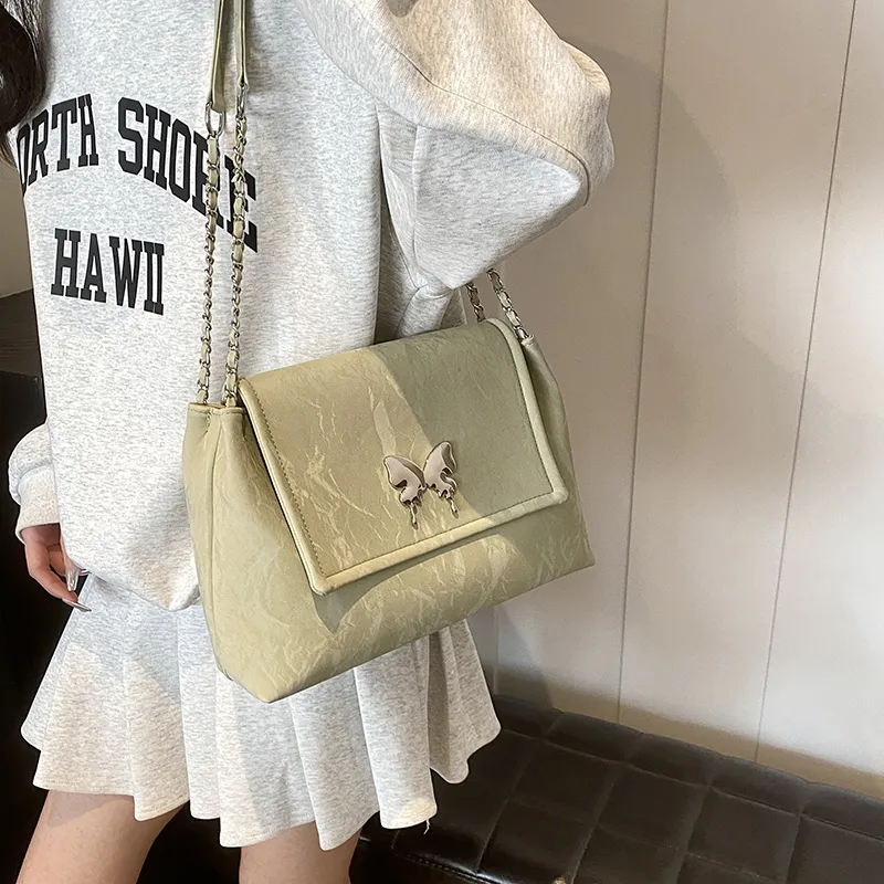 ROUNDOT PU Tote Bag Shoulder Bag Regular Women's White/Black/Silver/Pink/Green-24